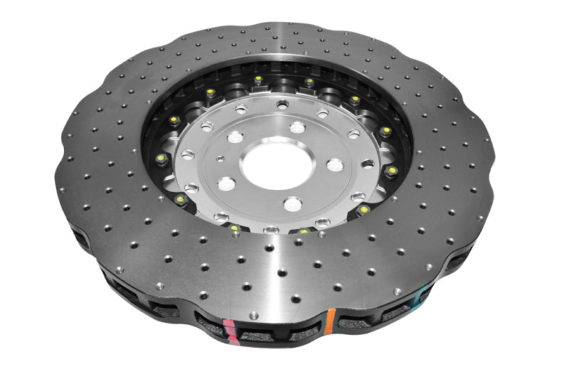 DBA 14-18 Audi RS7 (w/Iron Rotors) Front 5000 Series Cross Drilled Rotor w/Silver Hat - DBA53002WSLVXD