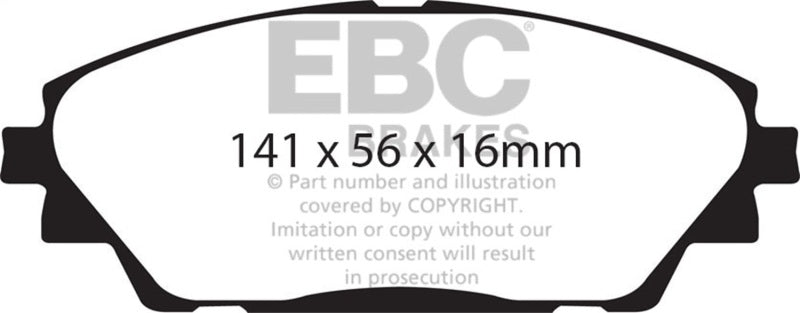 EBC 14+ Mazda 3 2.0 (Japan Build) Greenstuff Front Brake Pads - DP22185