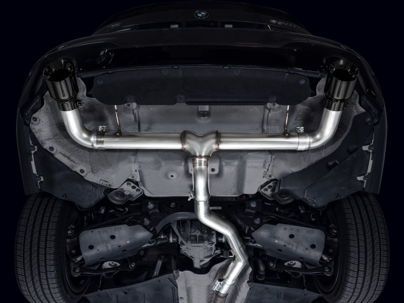 AWE Tuning 19-23 BMW 330i / 21-23 BMW 430i Base G2X Track Edition Axle-Back Exhaust - Diamond Black - 3020-33429