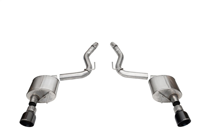 Corsa 2024+ Ford Mustang GT Sport Axle-Back Dual Rear Exit with 4.5in Black PVD Pro-Series Tips - 21252BLK