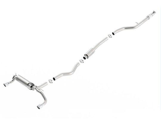 Borla 13-16 BMW 335i / 435i Atak Cat back SS 3.0in, 2.25in 3.5in Tip Single Rolled - 140580