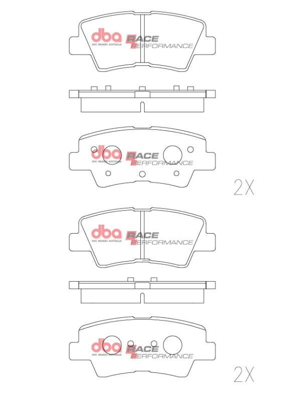 DBA 21-23 Hyundai Kona N-Line Rear RP Performance Brake Pads - DB2076RP
