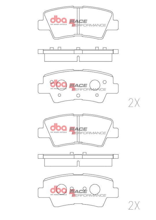 DBA 21-23 Hyundai Kona N-Line Rear RP Performance Brake Pads - DB2076RP