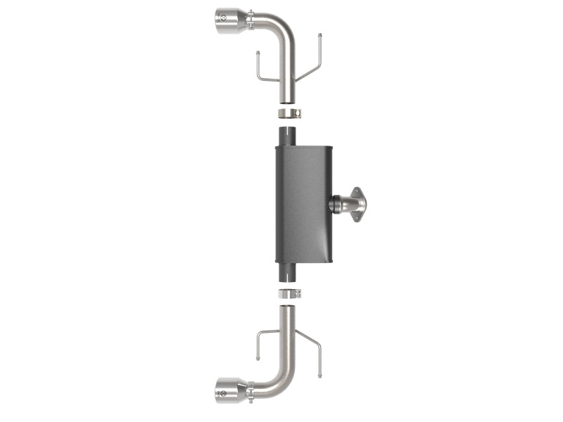 aFe Takeda 17-21 Mazda CX-5 2.5L (t) 2.5in. SS Axle-Back Exhaust System w/Polished Tips - 49-37021-P