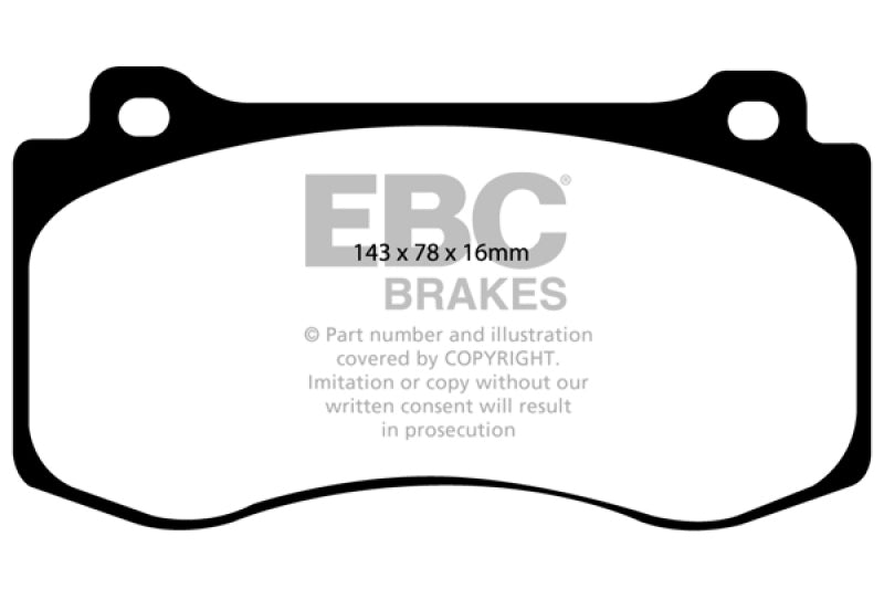 EBC 05-10 Chrysler 300C 6.1 SRT8 Redstuff Front Brake Pads - DP31764C