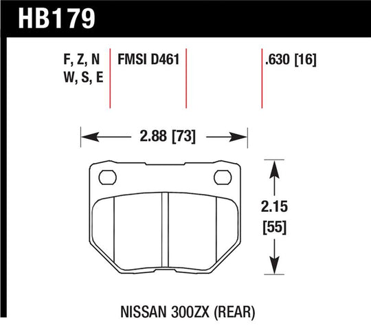 Hawk 06-07 WRX HPS Street Rear Brake Pads - HB179F.630
