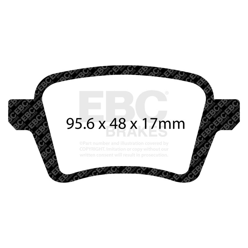 EBC 13+ Fiat 500L 1.4 Turbo Yellowstuff Rear Brake Pads - DP43027R