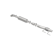 Load image into Gallery viewer, MagnaFlow Cat-Back, SS, 2.5/3in, Turn Down In Front Rear Tire 2015 Ford F150 2.7L V6T Ext Cab - 19056