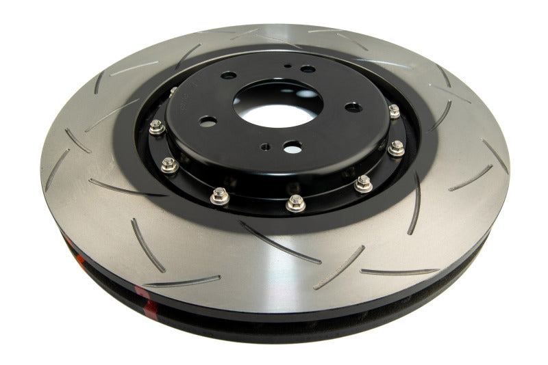 DBA 08+ EVO X Front Slotted 5000 Series 2 Piece Rotor Assembled w/ Black Hat - DBA52224V2BLKS