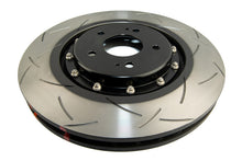 Load image into Gallery viewer, DBA 08+ EVO X Front Slotted 5000 Series 2 Piece Rotor Assembled w/ Black Hat - DBA52224V2BLKS
