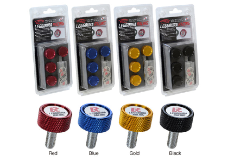 Project Kics Leggdura Racing Number Plate Lock Bolt Set - Black - WKPLBK