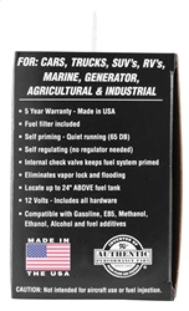 K&N Performance Electric Fuel Pump 1-2 PSI - 81-0400