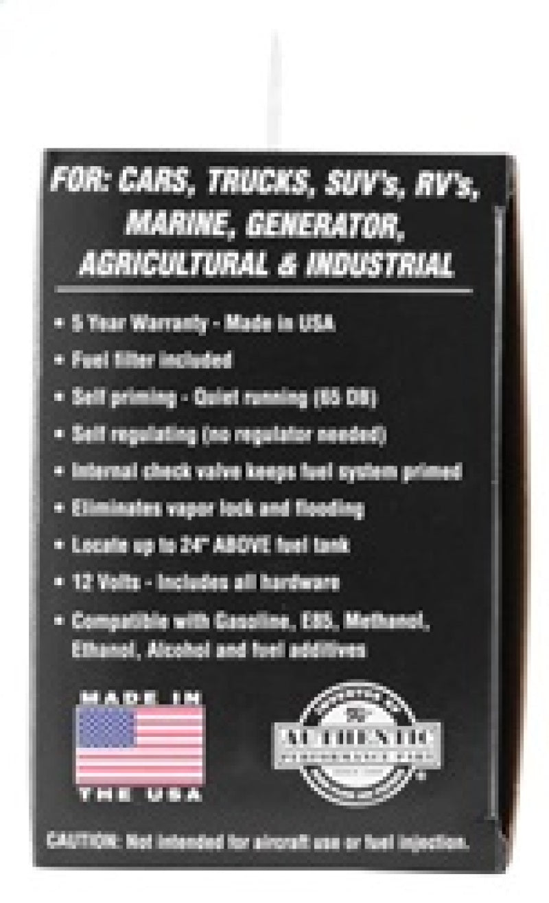 K&N Performance Electric Fuel Pump 1-2 PSI - 81-0400