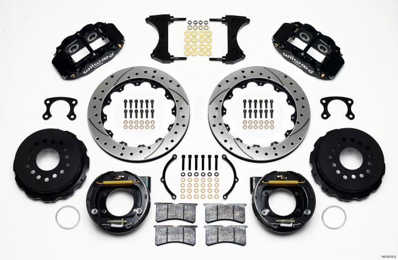 Wilwood Narrow Superlite 4R Rear P-Brk Kit 12.88in Drilled Big Ford New Style 2.36in Offset - 140-9218-D
