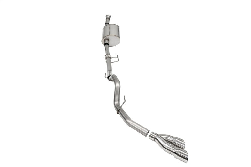 Corsa 2021-2025 Ford F-150 SuperCab/6.5in Bed 3.5L V6 Sport Cat-Back Single Side Exit-Polished - 21166
