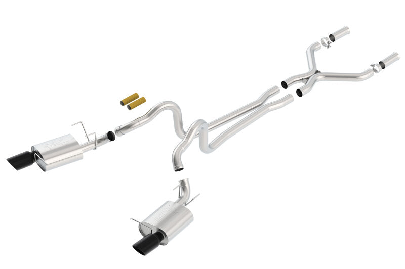 Borla 2011-2012 Mustang GT 5.0L Black Chrome 4.5in Rd Tip ATAK Catback Exhaust - 140372BC