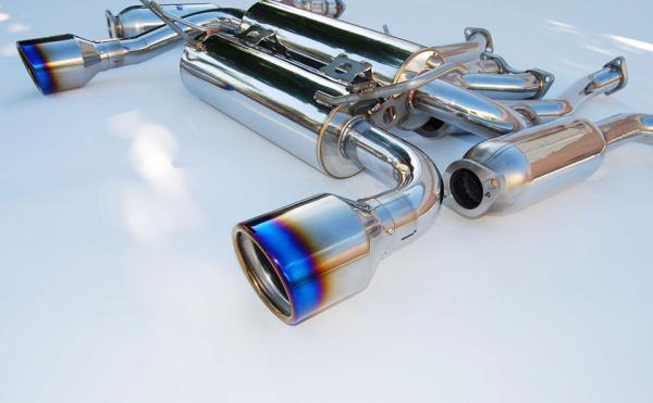 Invidia 03-08 Infiniti G35 Coupe Gemini Rolled Titanium Tip Cat-back Exhaust - HS03IG3GID