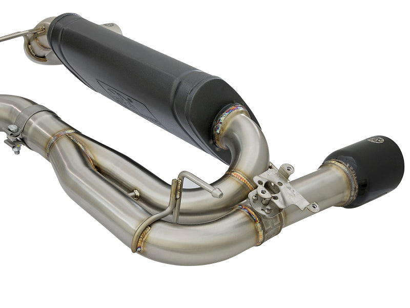 aFe MACHForce XP Exhausts Axle-Back 12-15 BMW 335i 3.0T (SS w/Black Tips) - 49-36336-B
