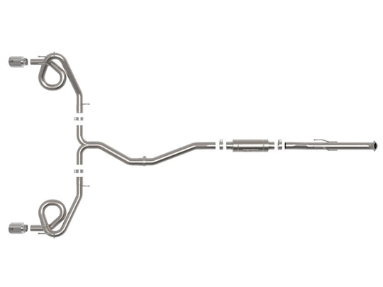 aFe 22-23 Honda Civic Si L4 1.5L (t) Takeda 2.5in to 3in 304 SS Cat-Back Exhaust w/ Polished Tips - 49-36630-P