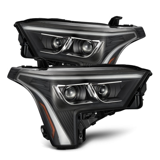 AlphaRex 22-23 Toyota Tundra LUXX-Series Headlights Black w/White DRL - Req 810029 OR 810030 - 880864
