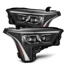 Load image into Gallery viewer, AlphaRex 22-23 Toyota Tundra LUXX-Series Headlights Black w/Amber DRL - Req 810029 OR 810030 - 880874