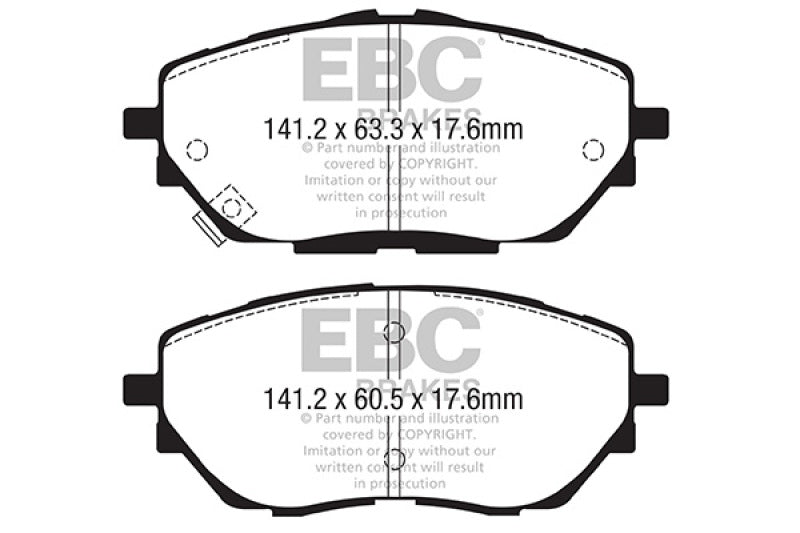EBC 2017+ Toyota C-HR 2.0L Greenstuff Front Brake Pads - DP22368