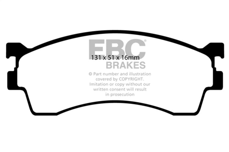 EBC 01-04 Mazda Protege 2.0 (Rear Drums) Ultimax2 Front Brake Pads - UD893