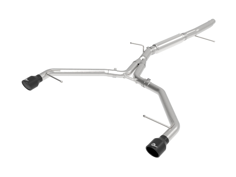 aFe 17-19 Audi A4 (L4-2.0L) MACH Force-Xp Stainless Steel Axle-Back Exhaust System - Black Tip - 49-36419-B