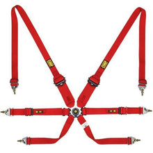 Load image into Gallery viewer, OMP Safety Harness One 2In Convertible Red Pull Up Conv Pull Down - (Fia 8853-2016) - DA0-0205-A01-061