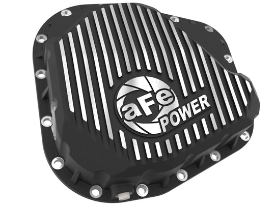 aFe POWER Pro Series Rear Diff Cover Black w/ Machined Fins Ford F-250/350 23-26 (Sterling 11.6) - 46-71490B