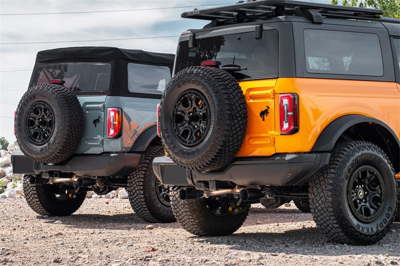 Corsa 21-25 Ford Bronco 2.3L 2-Door 2.75in Cat-Back Dual Rear Exhaust w/ 4in Straight-Cut Black Tips - 21204BPC