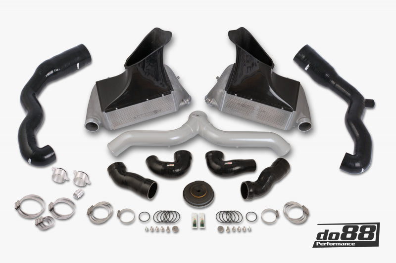 do88 07-09 Porsche 911 Turbo/GT2 (997.1) BigPack Intercooler Kit w/Silver Pipe + Inlets - BIG-140SI-76