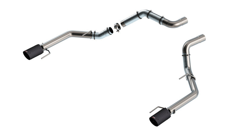Borla 21-23 Ford Raptor 3in Tail Pipe Kit 4.5in Tip - Carbon Fiber Black Anodized - 60727CFBA