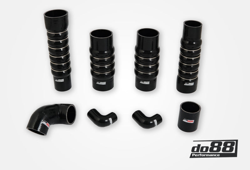 do88 00-02 Audi RS4 Quattro 2.7L BiTurbo (B5) Pressure Hoses - Black - DO88-KIT224S