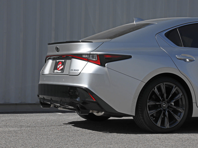 aFe Takeda 14-22 Lexus IS350 V6 2.5in. 304 Stainless Steel Axle-Back Exhaust System w/ Black Tip - 49-36060-B