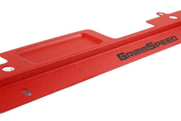 GrimmSpeed 02-07 Subaru Impreza/WRX / 04-07 STI Radiator Shroud w/Tool Tray - Red - 096006