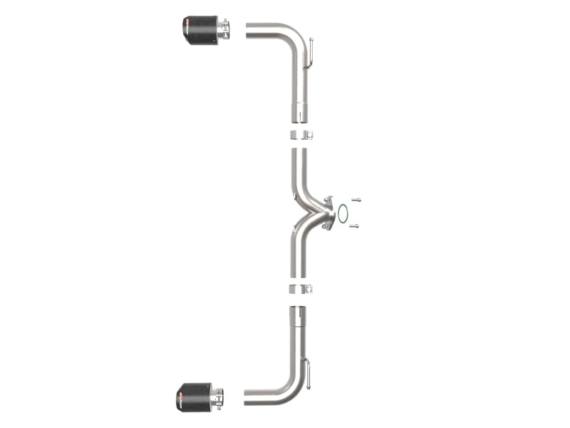 aFe Takeda 2-1/2in 304 SS Axle-Back Exhaust w/ Carbon Fiber Tips 14-18 Mazda 3 L4 2.0L/2.5L - 49-37014-C