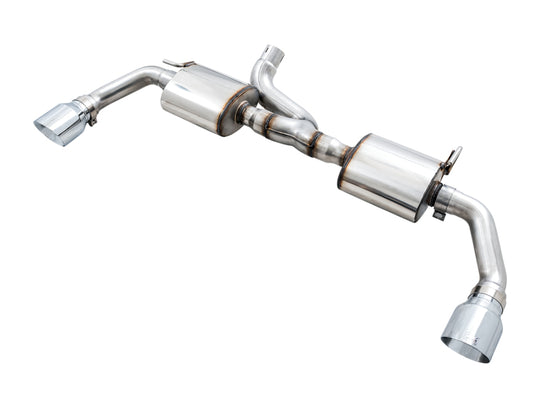 AWE Tuning 07-18 Jeep Wrangler JK/JKU 3.6L Tread Edition Axle-Back Dual Exhaust - Chrome Silver Tips - 3015-32003