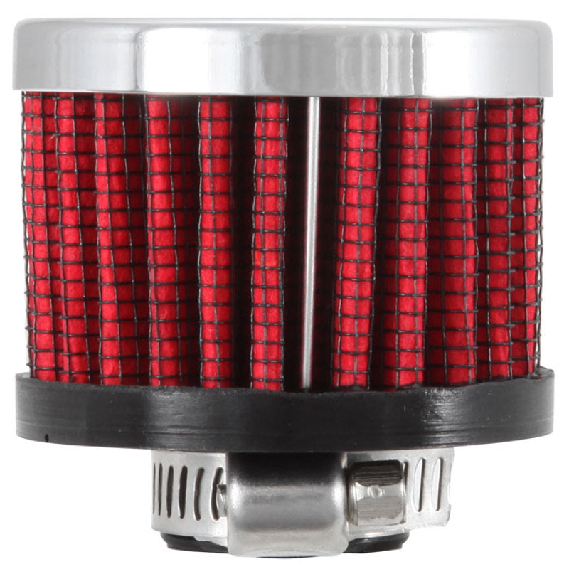 K&N Clamp On Rubber Base Crankcase Vent Filter 0.5in Flange ID 2in OD 1.5in Height - 62-1330