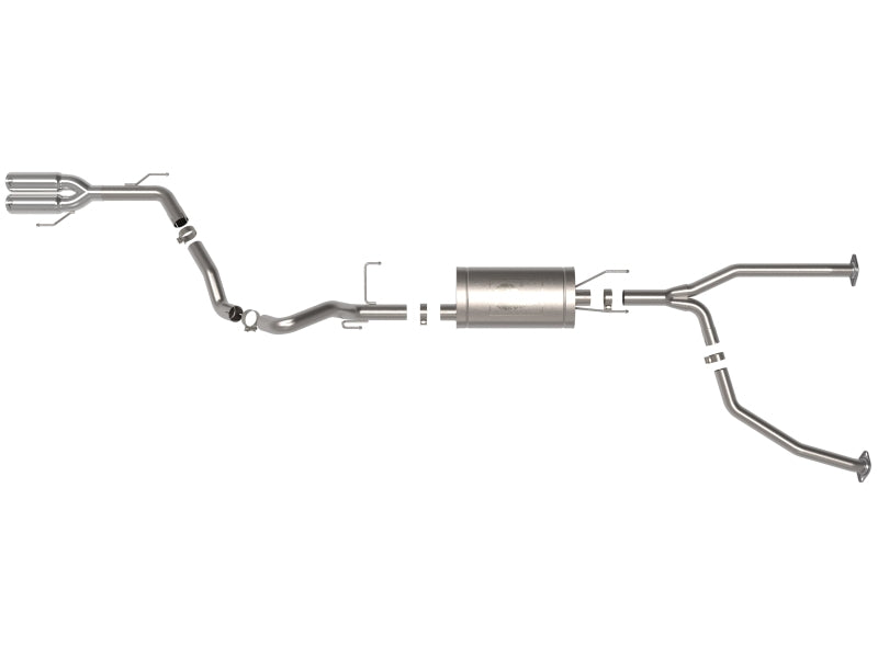 aFe 23-24 Toyota Sequoia V6 3.4L Vulcan Series 2-1/2in to 3in 304 SS Cat-Back Exhaust w/Polished Tip - 49-36068-P