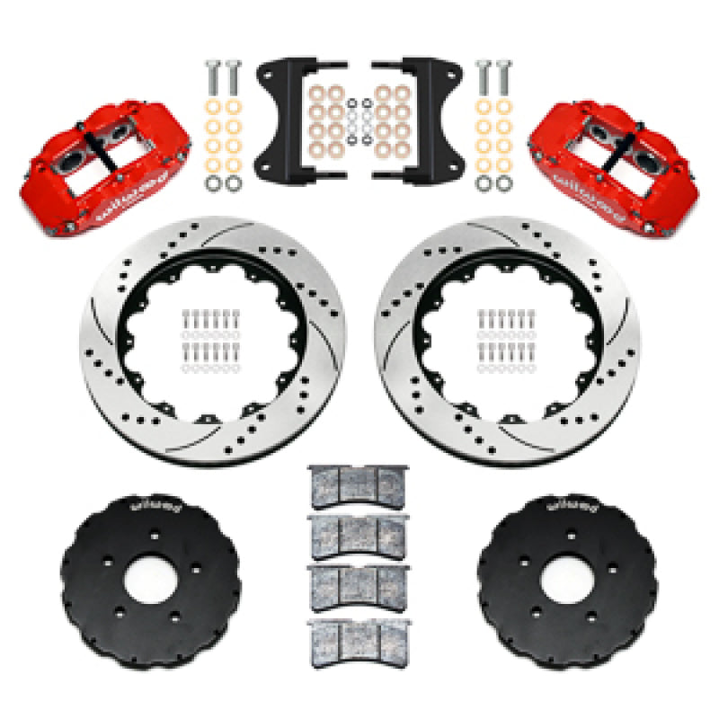 Wilwood 14-19 Chevrolet Corvette C7 Forged Narrow Superlite 6R Front BBK - 14.00 Rotor SRP - Red - 140-18532-DR
