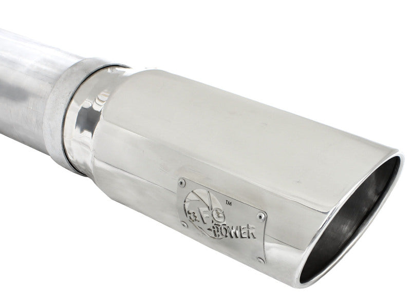 aFe MACHForce XP 5in DPF-Back SS Exht Dodge RAM 13-14 6.7L (td) Mega Cab w/ Polished Tip - 49-42039-P