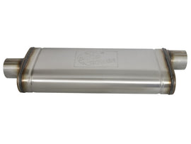 aFe MACHForce XP SS Muffler 3in Center Inlet / 3in Offset Outlet 22in L x 9in W x4in H Body