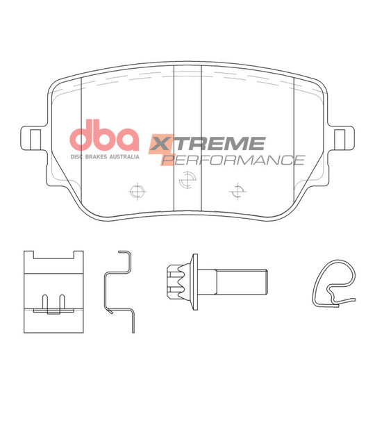 DBA 2020 Mercedes-Benz A 45 (w/Vented Rear Rotor) Rear XP Performance Brake Pads - DB15082XP