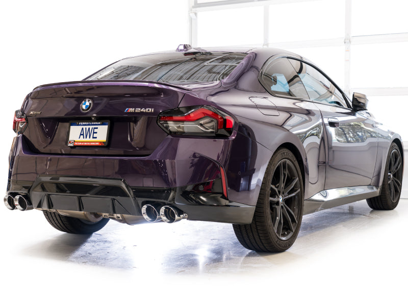 AWE Tuning 22-26 BMW M240i (G42) Touring Edition Exhaust - Chrome Silver Tips - 3015-42240