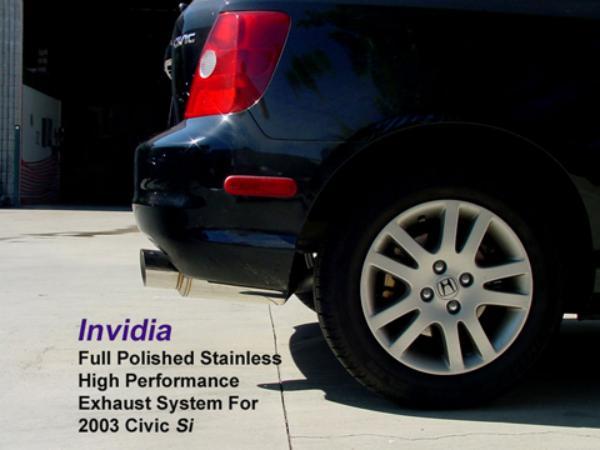 Invidia 02+ Honda Civic Si 3 Door (101mm tip) Cat- Back Exhaust - HS02HC3GTP