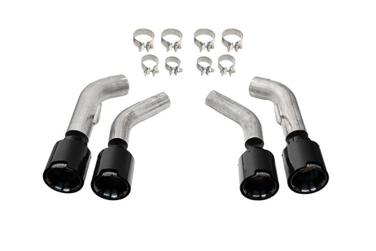 Corsa 2016-2024 Chevrolet Camaro SS / ZL1 Black Carbon Fiber 4.5in Twin Tip Kit - 21835CFBLK