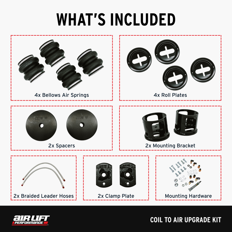 Air Lift 15-24 Ford Mustang S550/S650 Coil to Air Upgrade Kit - 83007
