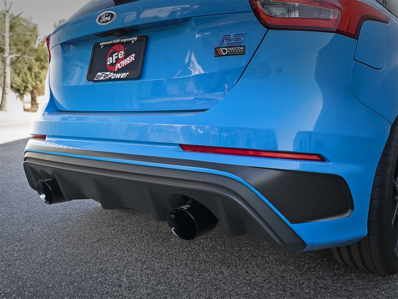 aFe Takeda 3in 304 SS Axle-Back Exhaust System w/ Black Tip 16-18 Ford Focus RS 2.3L (t) - 49-33104-B