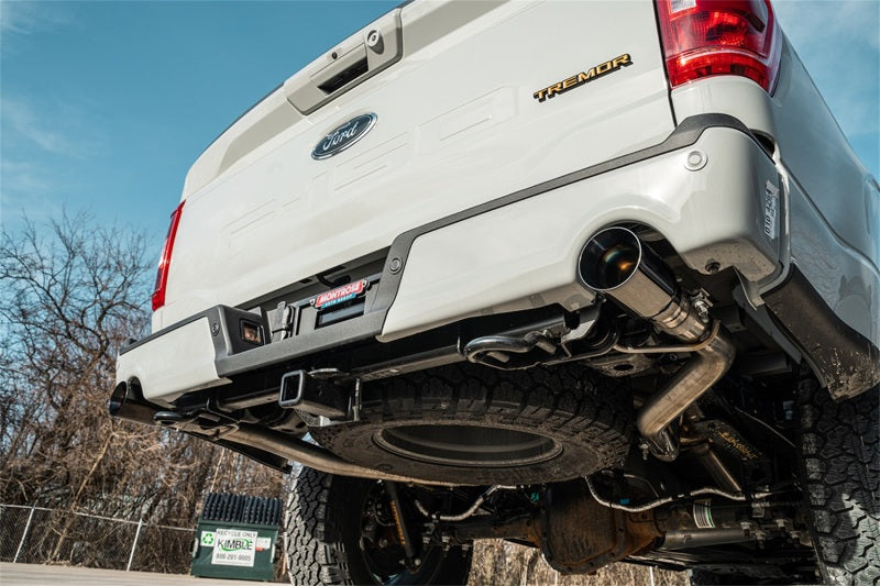 Corsa 2021-2025 Ford F-150 SuperCrew/5.5ft Bed 3.5L V6 Sport Cat-Back Dual Rear Exit-Black PVD - 21185BLK